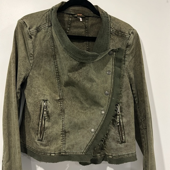 Free People Collapsing Jacket Green Medium worn once - Picture 8 of 13